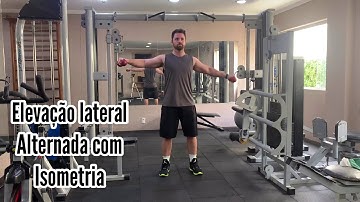 Elevação lateral alternada com isometria