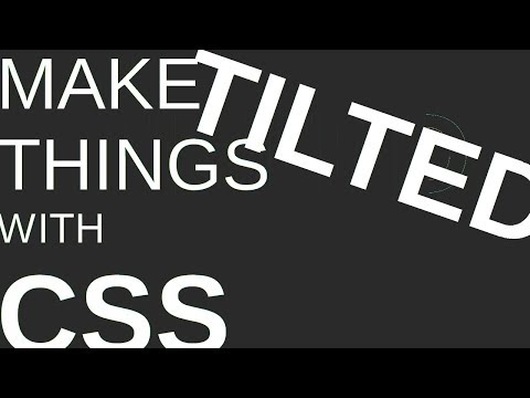 How to tilt HTML elements with CSS