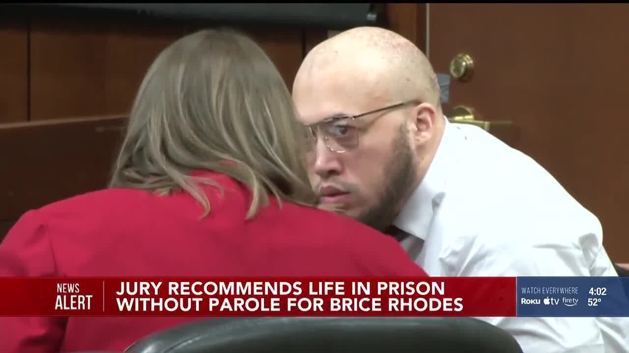 Jury recommends life in prison without parole for Brice Rhodes - YouTube