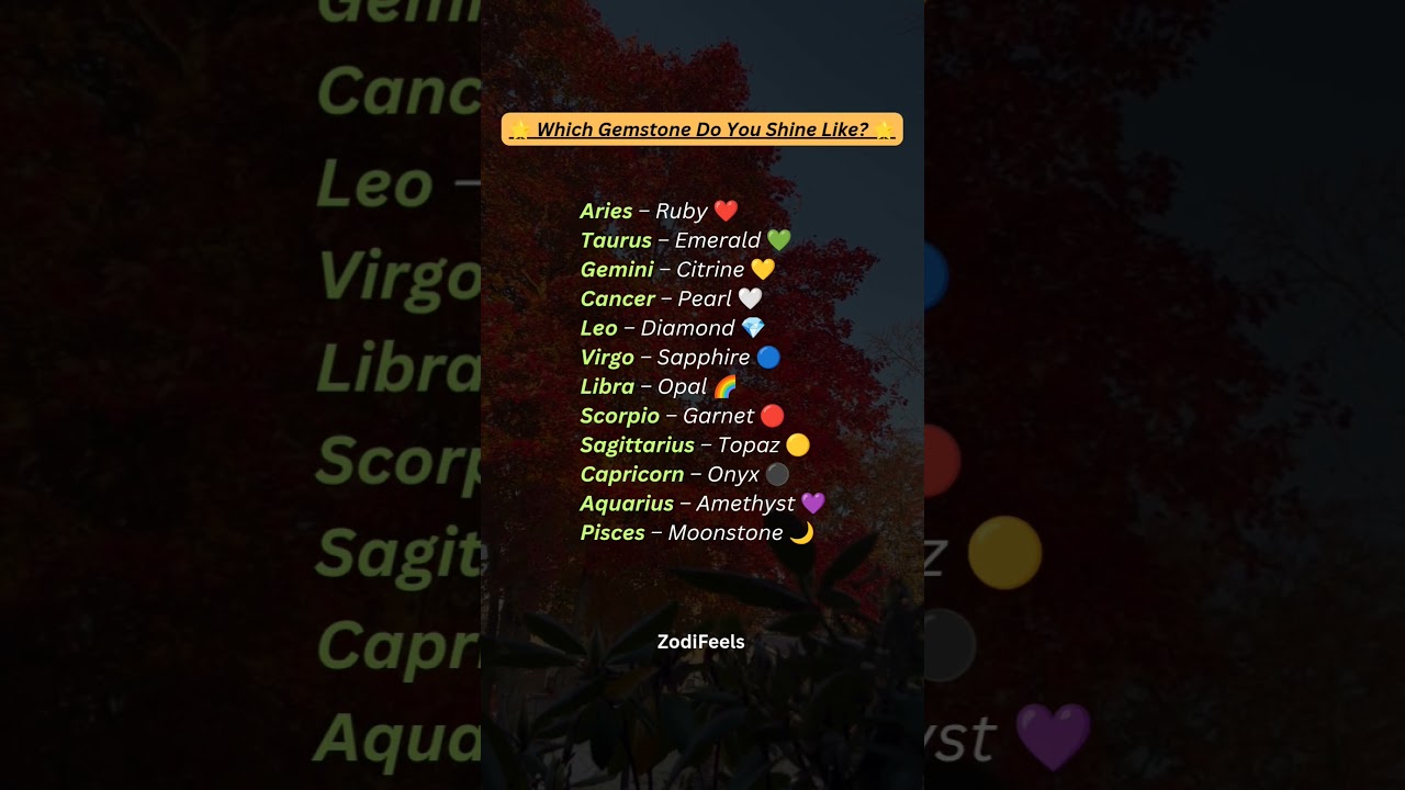 Which Gemstone Do You Shine Like Based on Your Zodiac Sign? 💎✨