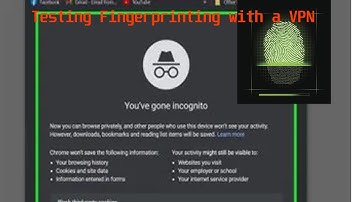 Testing browser fingerprinting with a VPN.
