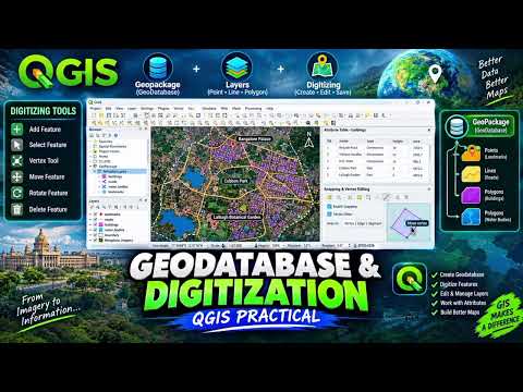 🗺️ Creating a Geodatabase & Digitizing Features in QGIS | GIS Practical Tutorial