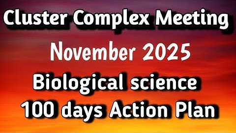Cluster Complex/November 2025/Biology 100days action plan