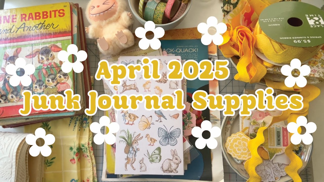 April Junk Journal Supplies  - Yellow!