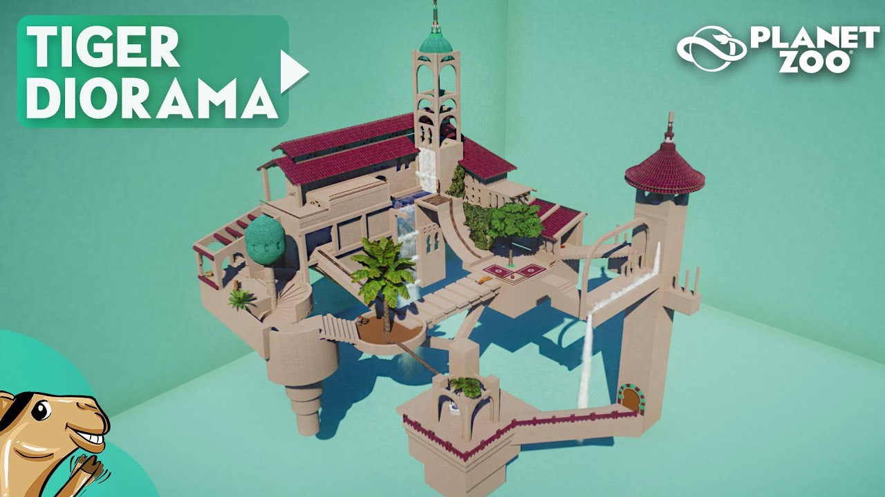 Floating Tiger Diorama - Planet Zoo Diorama Speedbuild - Miniature Monument Valley