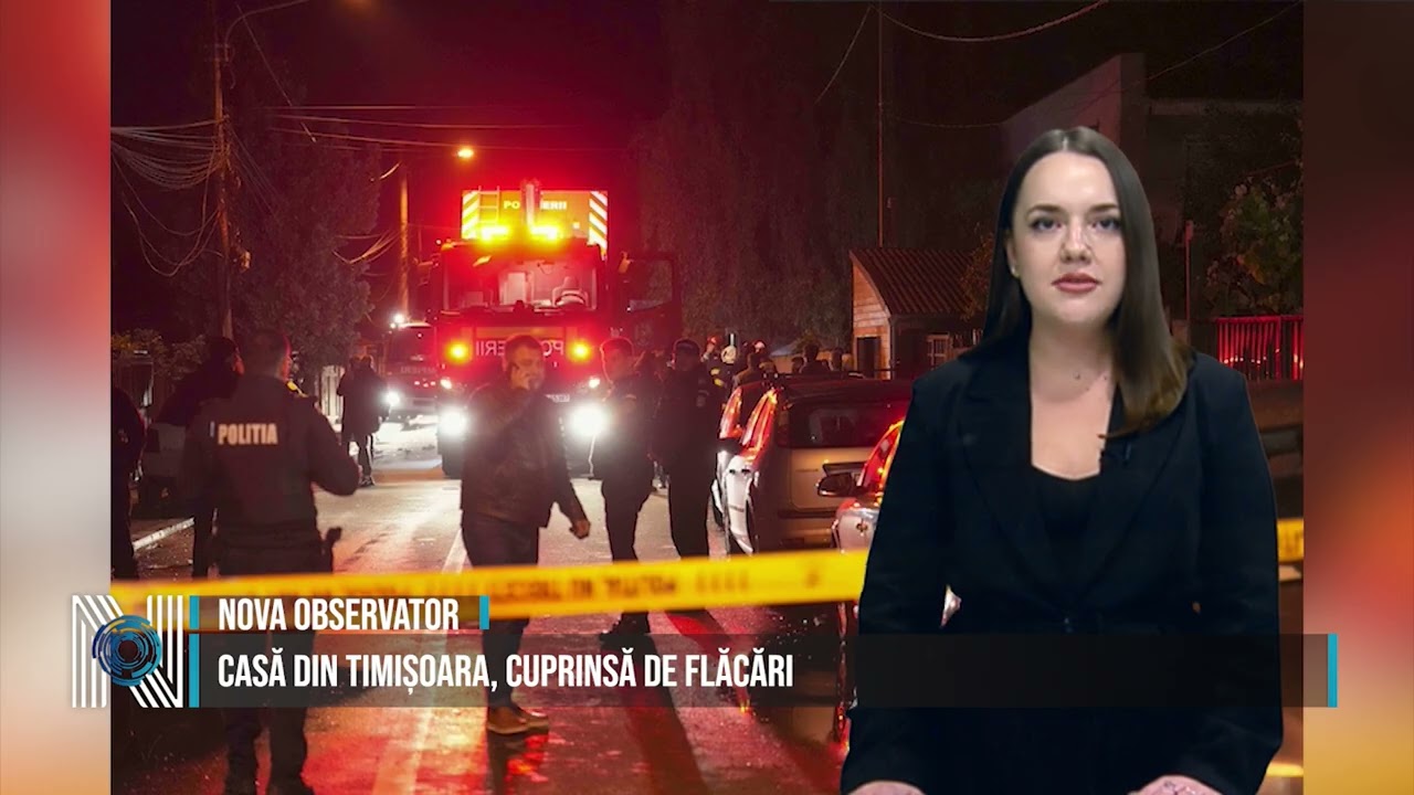 Casă din Timișoara, cuprinsă de flăcări 