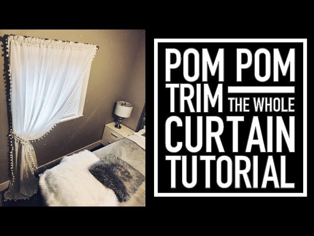 Ball Trim Curtains, Large Pompom Trim