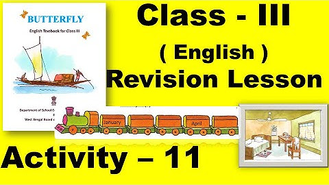 Class 3 Class Three Class III Revision Lesson Activity 11 Answer sloved Butterfly Book West Bengal