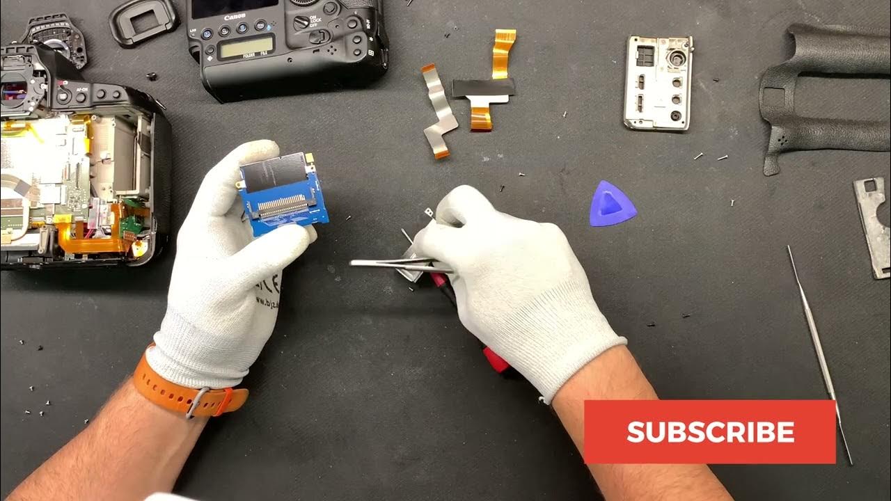 How to repair DSLR Canon 1DX MARK II CF card slot problem(bended pins