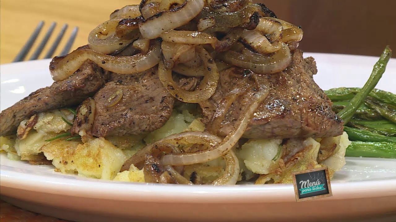 BISTEC ENCEBOLLADO AL LIMÓN | #MenúParaTodos - YouTube