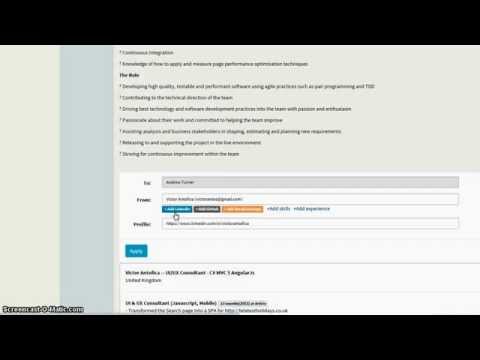 Apply for angularjs jobs using LinkedIn profile