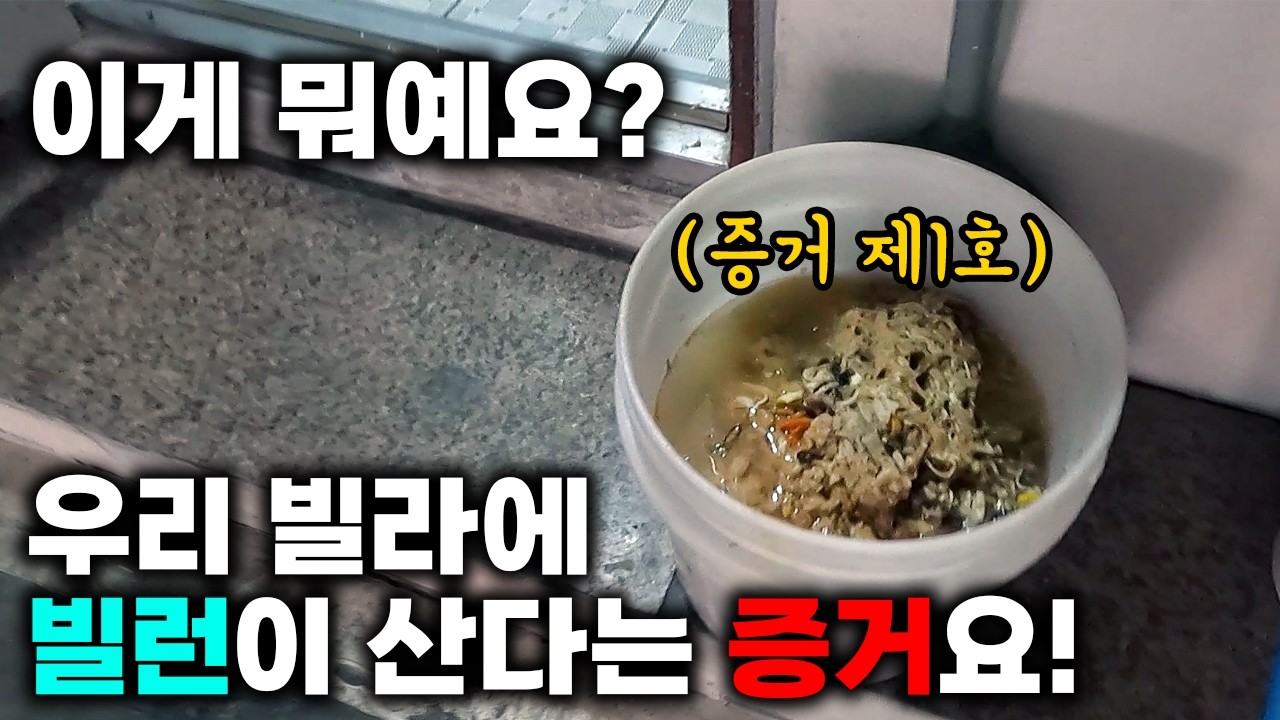 위층 물이 1층 공용 화장실 변기 배관으로 역류한 빌라 현장 영상 썸네일