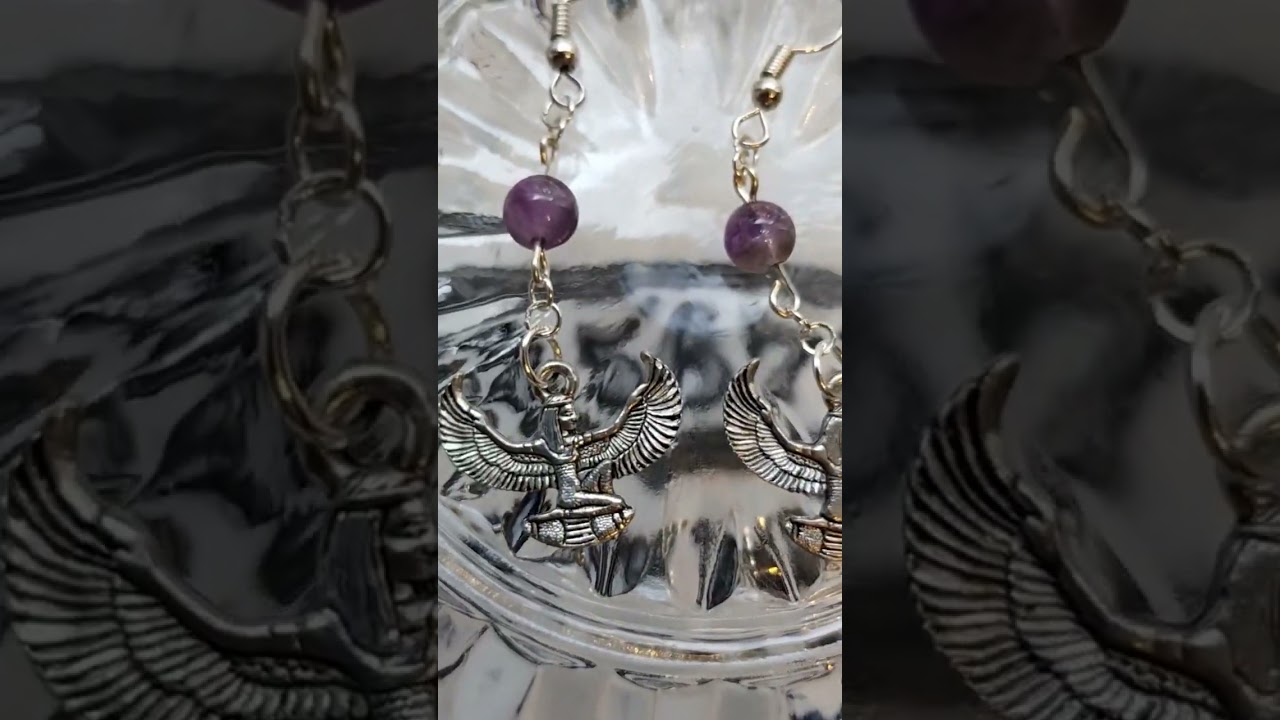 The Goddess Isis Amethyst earrings are now available in my Etsy shop 