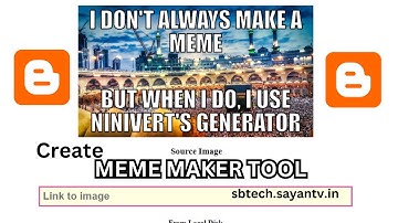 Create Ultimate MEME Maker Tool for Blogger | Free Script By S B Tech