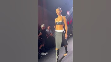 Bella Hadid walking for MiuMiu #bellahadid #miumiu #ss23 #pfw