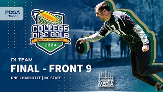 2024 College Disc Golf National Championships | D1 Team FINAL F9 | UNC Charlotte, NC State