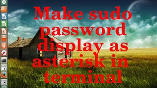 How to make sudo password display as asterisk in Linux terminal