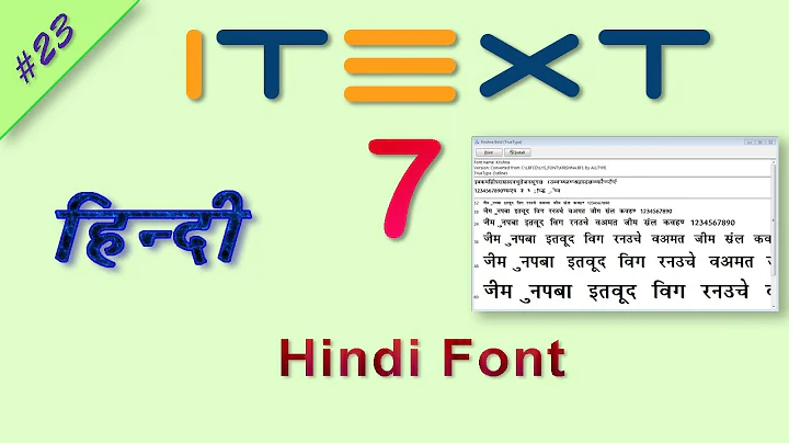 How to write in Hindi in PDF file. iText 7 Hindi font
