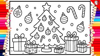 Cute Christmas Tree Coloring Page | Creative Art for Children
