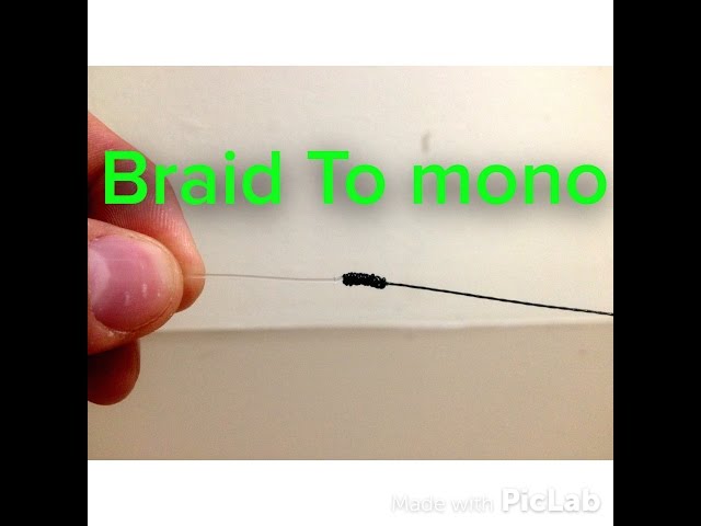 How to tie BRAIDED fishing line to FLUOROCARBON LEADER- easiest