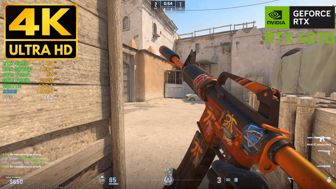Counter Strike 2 Gameplay 4K (No Commentary) | RTX 4070 12GB - Ultra Graphics - YouTube