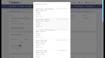 Attach Appointments to Invoices in OrbisX App for Detailers