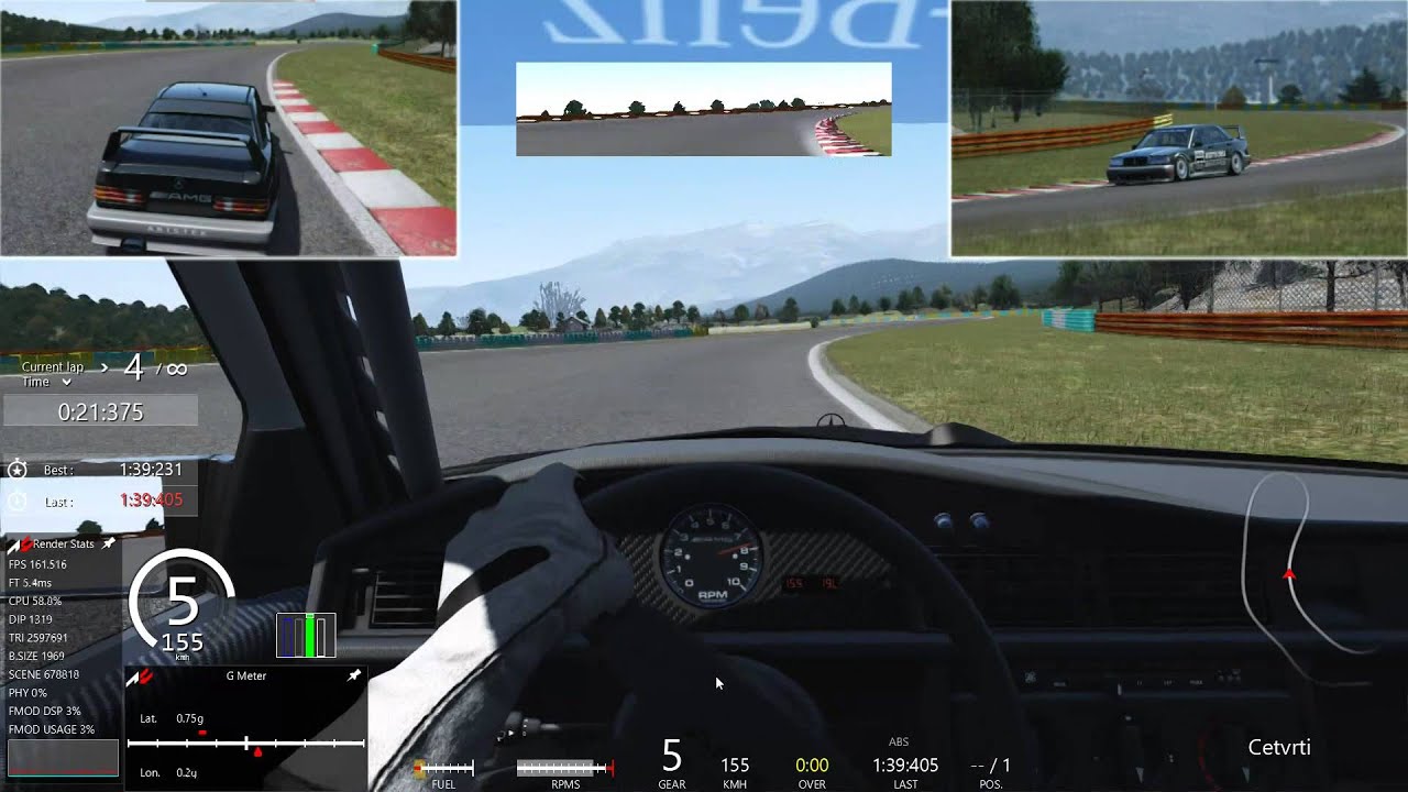 ｐｃレースゲーム アセットコルサ フリーラン Assetto Corsa Grobnik Mercedes Youtube