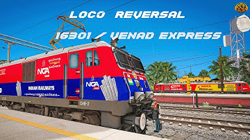 16301 Venad Express Loco Change & Reversal At Ernakulam JN | WAP 7 | Indian Train Simulator| #srctc