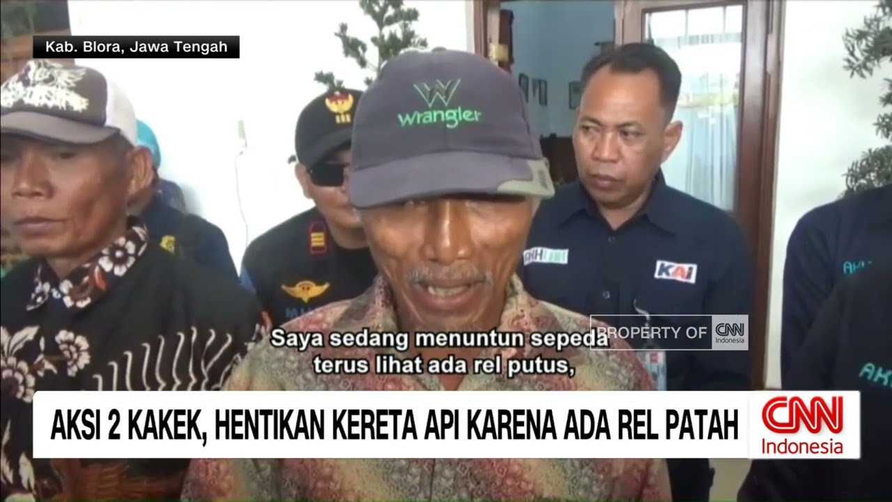 Aksi 2 Kakek, Hentikan Kereta Api Karena Ada Rel Patah