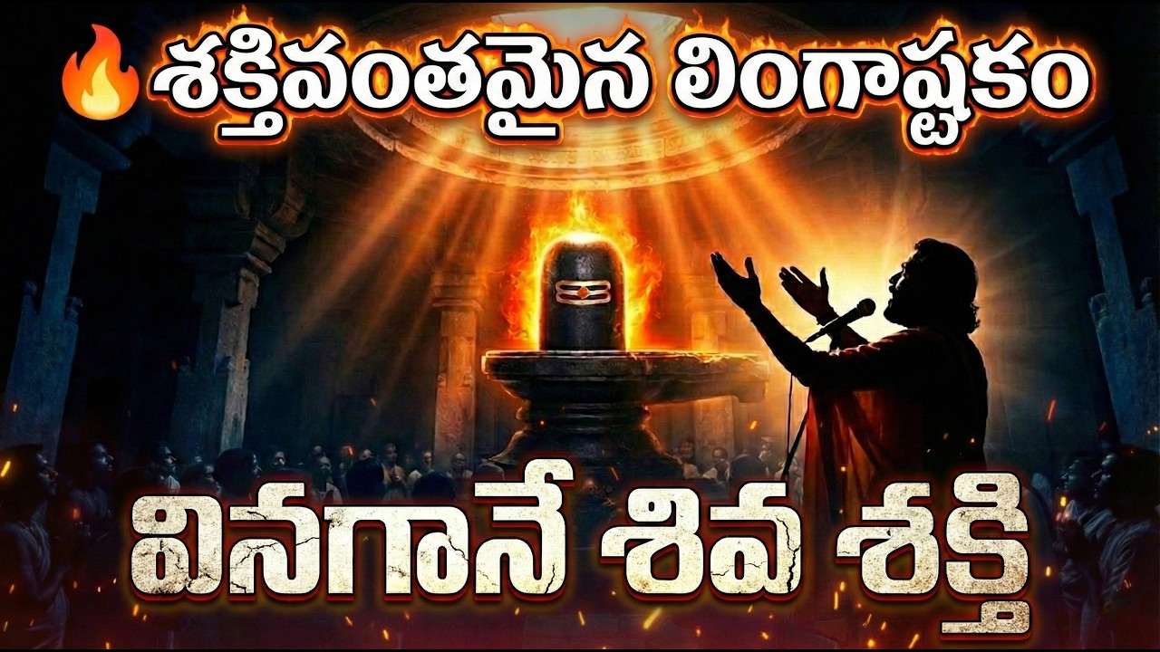 🔥 శక్తివంతమైన లింగాష్టకం | Lingashtakam Powerful Shiva Stotram | Male Bass + Temple Chorus