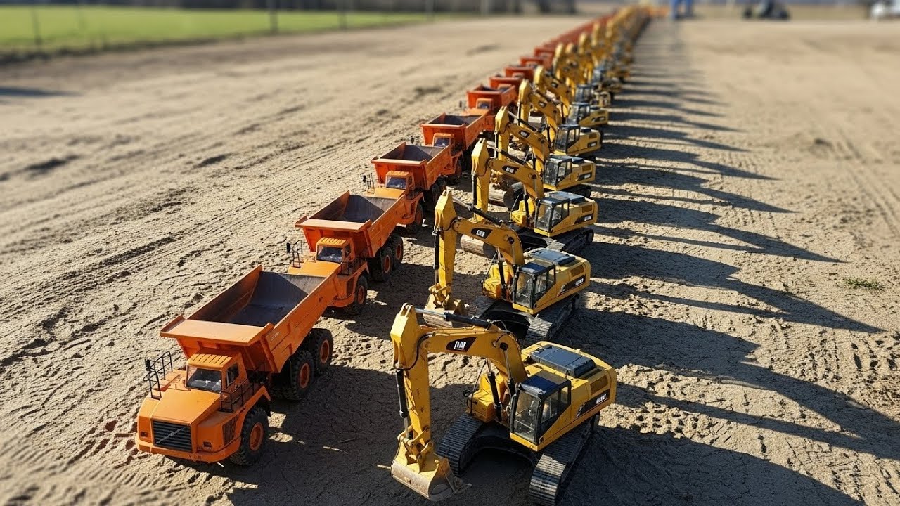 RC Construction Vehicles Compilation | Tractor, Excavator, Dump Truck at Work