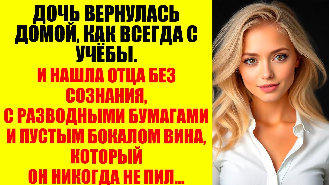 Дочь вернулась домой, как всегда с учёбы. И нашла отца без сознания, с разводными бумагами...