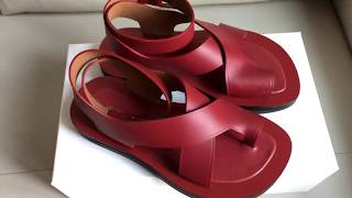 CELINE Red Sandals Unboxing
