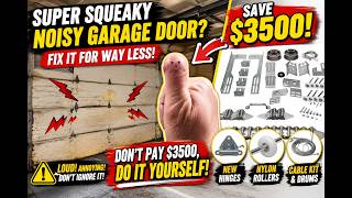 Save $3500 Fix that Super squeaky noisy Garage door with hinge, roller, cable, and drum replacement
