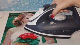 ПРОГЛАДИЛА алмазную вышивку УТЮГОМ! Что случилось? Приклеились ли наши стразики? ПРОГЛАДИЛА алмазную вышивку УТЮГОМ! Что случилось? Приклеились ли наши стразики?