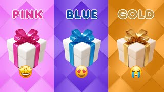 Choose Your Gift⭐️😍😭 | 3 gift box challenge | Pink, Blue or Gold 🎁