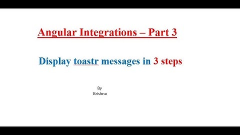 toastr messages in Angular6,7,8