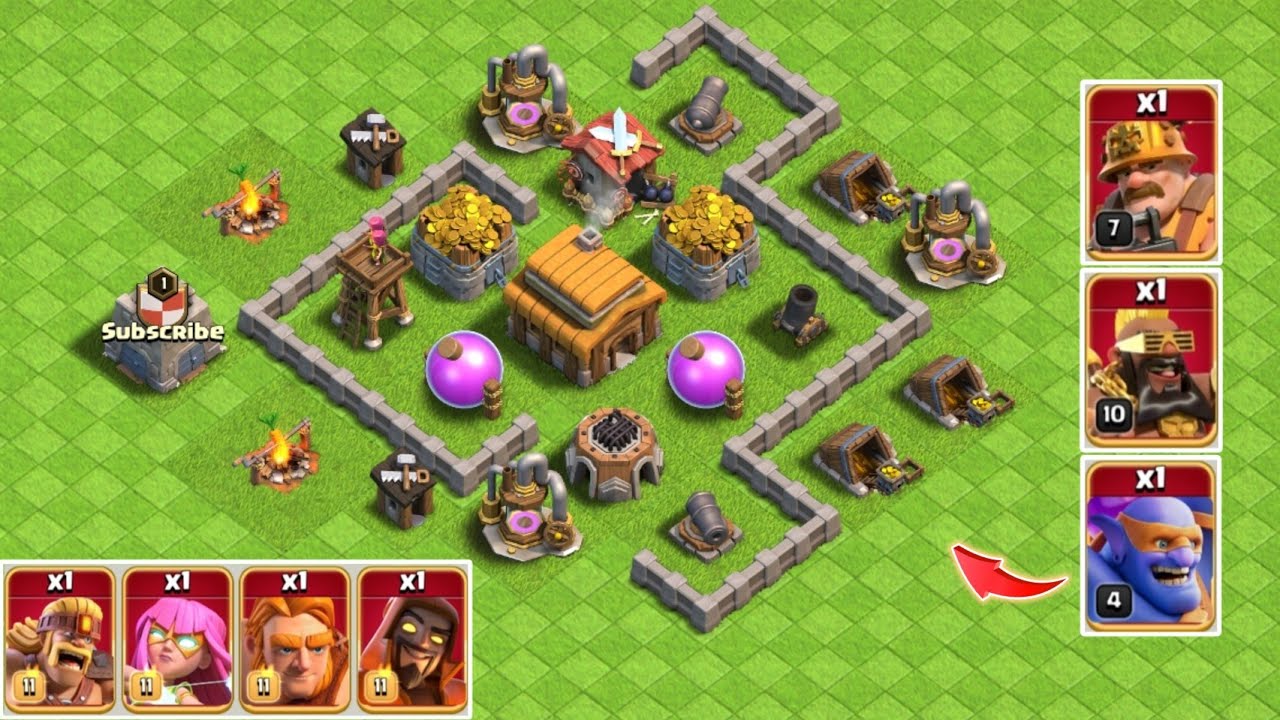 Town Hall 3 Vs All Max Super Troops | Clash of Clans | Super Troops