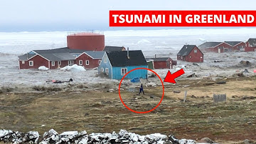 MEGA-TSUNAMI caused by LANDSLIDE devastates village - Camera 1 | Greenland, Nuugaatsiaq