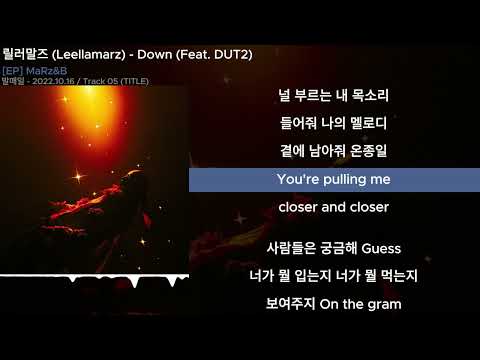 릴러말즈 Leellamarz Down Feat DUT2 ㅣLyrics 가사 