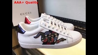 gucci snake diamond sneakers