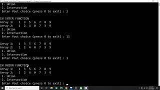 Union-Intersection C++ code (No Audio)