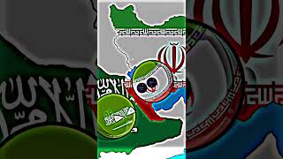 Iran VS Saudi Arabia Flag map Countryballs| #shorts #viral #fyp #fypシ #entertainment