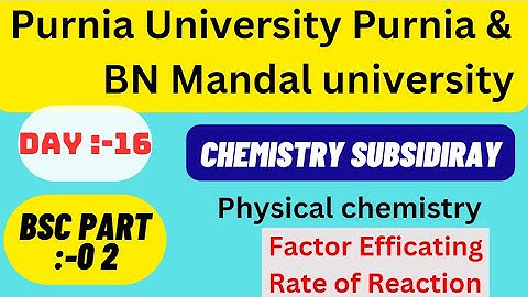 Bsc Part 2 Chemistry Subsidiary Purnia University & BN Mandal University || Chemistry Subsidiary 🧪⚗️