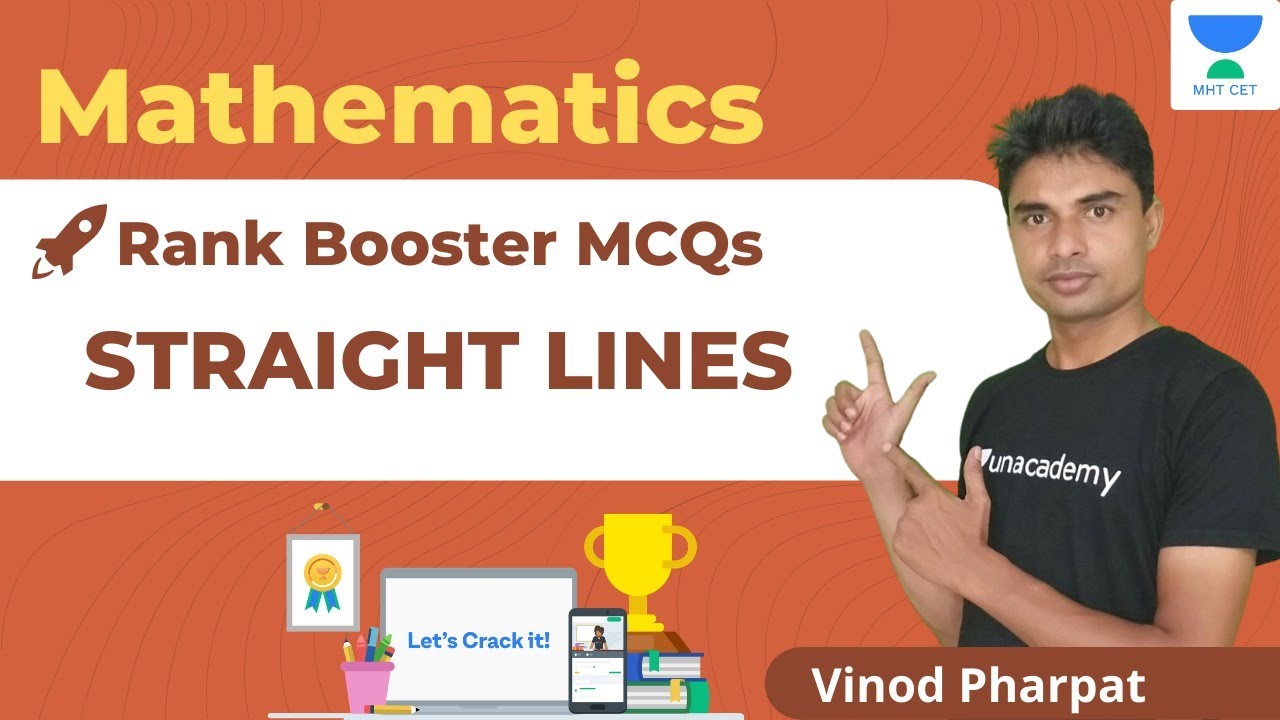 Unacademy MHT CET | Rank Booster MCQs | Straight Lines | MCQs | Mathematics