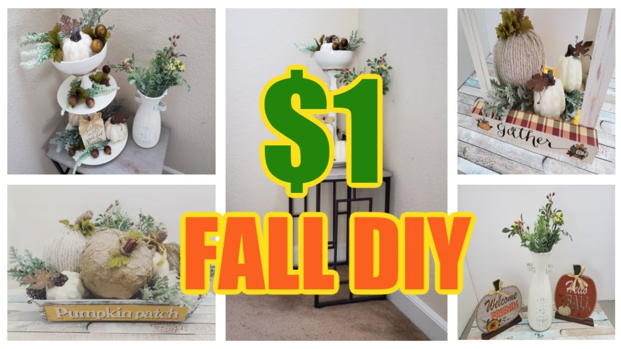 6 DOLLAR TREE DIY FALL DECOR IDEAS COMPILATION | VANSPACE - YouTube