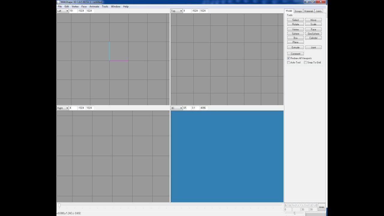 Milkshape 3D Tutorial - Tips and Tricks: Extrude