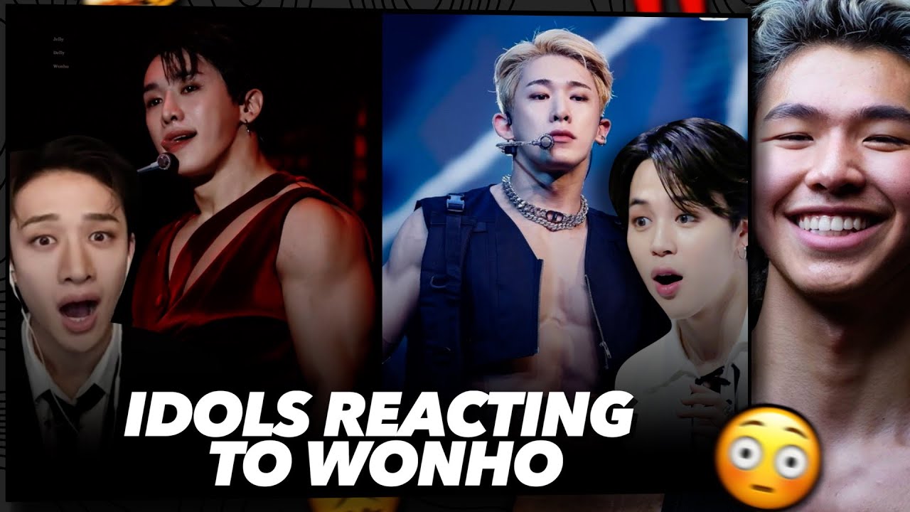 Athlete React to Kpop idols react to Wonho body