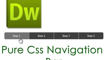 Dreamweaver Tutorial : Pure CSS Navigation  Bar with Rounded Corners