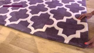 Arabesque Mauve Woollen Rug